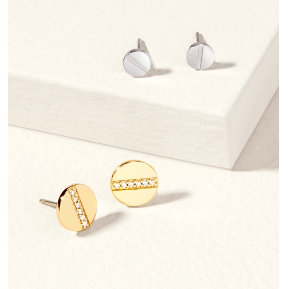 Stella & Dot Hardware Stud Earring Set